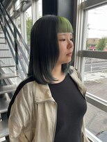 アッシュ 檀渓通店(ASCH)&nbsp;ブラック×ライムグリーン／デザインロブ／杉谷ひな子