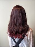Aimee 町田　裾カラー×プラムピンクレッド