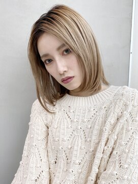 アイティー バイ アルバム 浦和店(IT by ALBUM) ナチュラルストレート_ココアブラウンフリンジウェーブ_27119