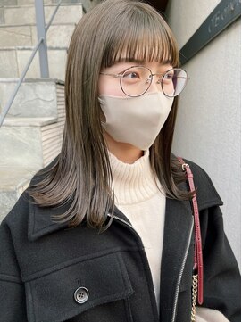 エムクランメイクス 原宿 表参道(m.clan MAKE'S) ロブヘアミディアムオリーブベージュオリーブカラーグレージュ