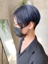 テトヘアー(teto hair)&nbsp;ネイビーカラー、刈り上げショート、ハンサムショート
