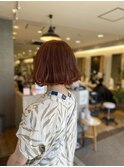 大人可愛いふんわりカールミストバング外国人風カラーブリーチ