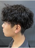 メンズマッシュパーマツイストスパイラルパーマ波巻きパーマ