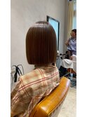 #縮毛矯正でぱつっとボブ