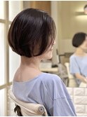大人切りっぱなしボブ＋オーガニックカラー＋生コラーゲンTR