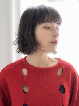 ヘアーメイクパウダー 天王寺寺田町店(Hair make powder) 大人可愛い20代30代40代小顔ウルフレイヤーボブグレージュ