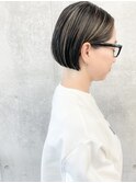 【morio浦和 又木優】白髪ぼかしハイライト ミニボブ