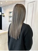 福山美容室Caary ブリーチありケアカラーシルバーアッシュ20代