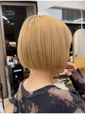 ダブルカラーブリーチインナーカラー顔周りレイヤー