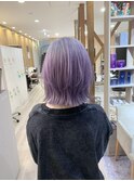 派手髪×ハイトーン×ラベンダーカラー×ウルフカット