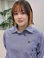 ミーム 原宿 表参道(meme)&nbsp;”ボブ×インナーカラーオレンジ