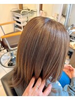 ジュイール 立川店(jouir) ミルクティーベージュダブルカラーハイライトカラーケアブリーチ