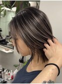 シャドールーツ　バレイヤージュ　ハイライト　ハイトーンカラー