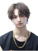 狭めセンターパート【波巻きツイストスパイラルミックス】