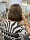 ◆◇20代30代40代50代大人綺麗めくすみベージュ内巻きボブ◇◆