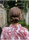 【人気！】まとめ髪　 浴衣ヘア　結婚式 お呼ばれ 着物ヘア