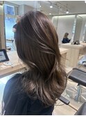 韓国ヘア髪質改善ブリーチなしダブルカラ-アッシュベージュ