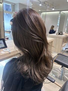 アッシュ 高幡不動店(Ash) 韓国ヘア髪質改善ブリーチなしダブルカラ-アッシュベージュ
