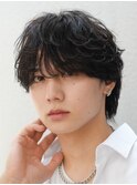 天神大名フェザーショートメンズカットマッシュウルフ30代
