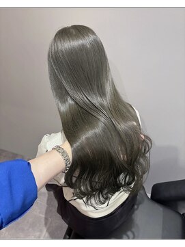 ノー バイ イオエ 西梅田(no. by ioe) ブリーチなしカラー/髪質改善/ミルクティーベージュ/小顔ヘア