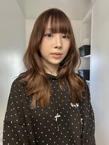 サンクプロジェクト(cinq PROJECT) 韓国ヘア顔周りレイヤーミルクティーベージュグレージュカラー