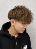 波巻きパーマ×ブラウンベージュ｜韓国風ヘア