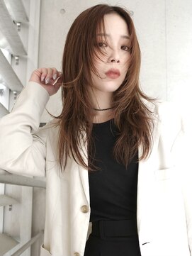 ニコフクオカヘアーメイク(NIKO Fukuoka Hair Make) [NIKO]シャギーレイヤー/ハッシュカット/艶カラー/ベージュ