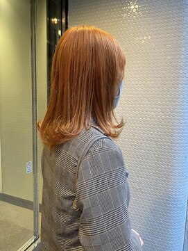 エル(EL by green) （Kotaro)オレンジベージュ×外ハネミディ