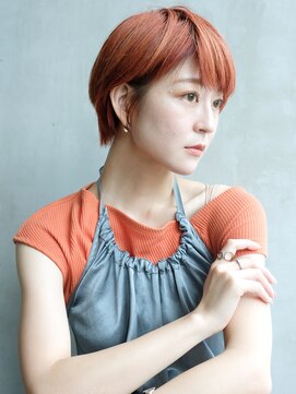 アルバム 銀座(ALBUM GINZA) ナチュラルショート_セミウェットウェーブオリーブカラー_48052