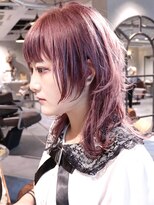 ロリム(RorriM)&nbsp;ウルフカット　ピンクラベンダー　ダブルカラー