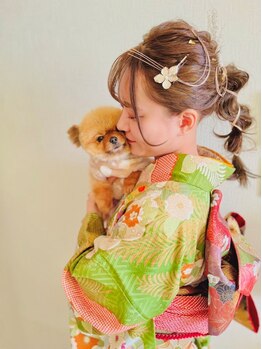 ムク バニラ モカ ラテ(MUKU vanilla/moca/ratte)の写真/成人式や卒業式の貸衣装はvanillaからのご予約でお得♪当日のヘアセットが0円に！