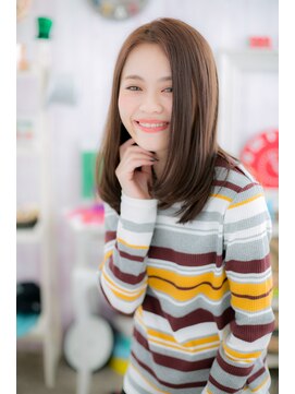 ミック 日暮里店(miq) 大人かっこいいグレージュカラーかき上げストレートc1