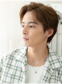 ハイトーンカラーでカジュアル王道メンズショートc札幌月寒