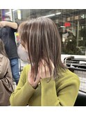 髪質改善＊ハイライトボブ＊美髪【Zina 難波】