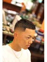ウエストサイドバーバーチャップス(West Side Barber Chaps)&nbsp;ミドルフェード　バズスタイル