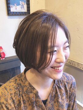 ヘアーアンドメイク グリーン(hair&make green) 大人可愛いヌーディーボブ