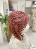 ボブハーフアップ