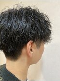 メンズ 波パーマ