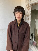 メンズウルフ×顔まわりカット