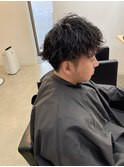 波巻きパーマ