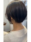 ストレートパーマ×ショートヘア
