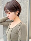 前髪あり小顔つや髪顔まわり簡単スタイリングショートボブヘア