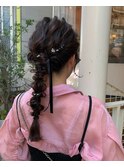 ゆるふわ編みおろし/結婚式/リボン