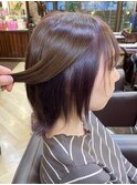 外ハネミディアムレイヤーボブインナーカラー【池袋/ブリーチ】