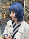 ネイビー/レイヤーカット