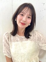 ビーチ(BEACH) くびれはねミディアムシースルーバンググレージュ