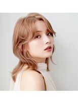 モンド ヘアクリエーション 新栄店(monde hair creation)&nbsp;【monde】外ハネボブ×ケアブリーチ×ミルクティーベージュ