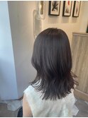 【ウェットヘア/ミルクティーベージュ/レイヤーカット】