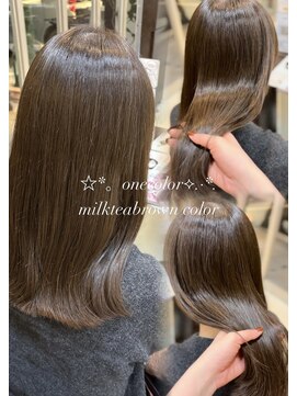 フォルテ 草薙店 【透明感のあるミルクティーブラウン】