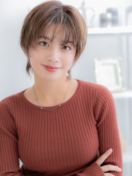 カバーヘア 上尾西口店(COVER HAIR) 韓国風透明感カラーハイレイヤーウルフショートh4上尾30代40代